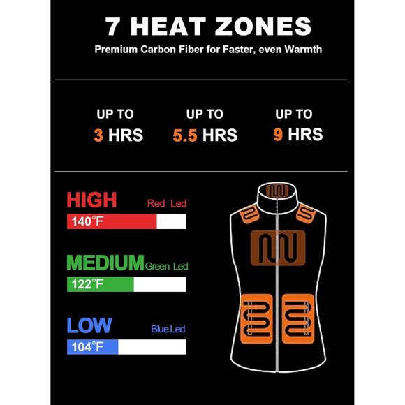 Fleece Heated Vest Women Lightweight Winter Electric with Battery Pack Small - Picture 3 of 8